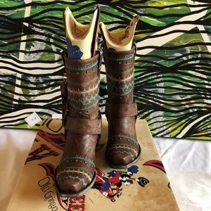 Western style cowboy boots